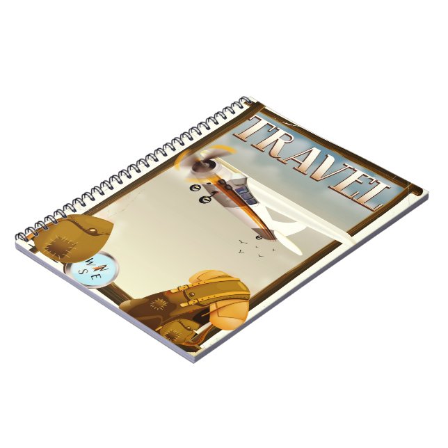 Vintage Travel Poster Notebook (Left Side)