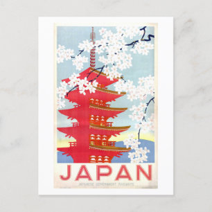Vintage Travel Poster of Japan Postcard