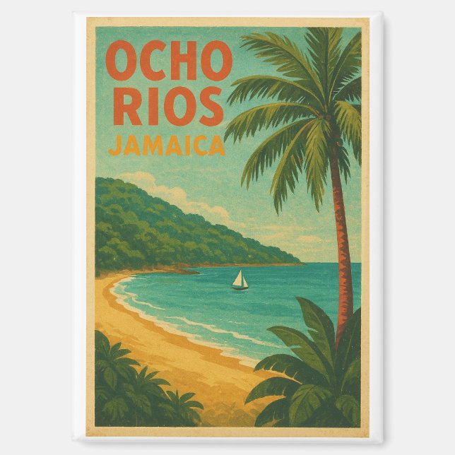 Vintage Travel Poster of Ocho Rios - Jamaica Magnet (Front)