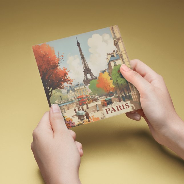 Vintage Travel Poster of the Paris Eifel Tower (Creator Uploaded)