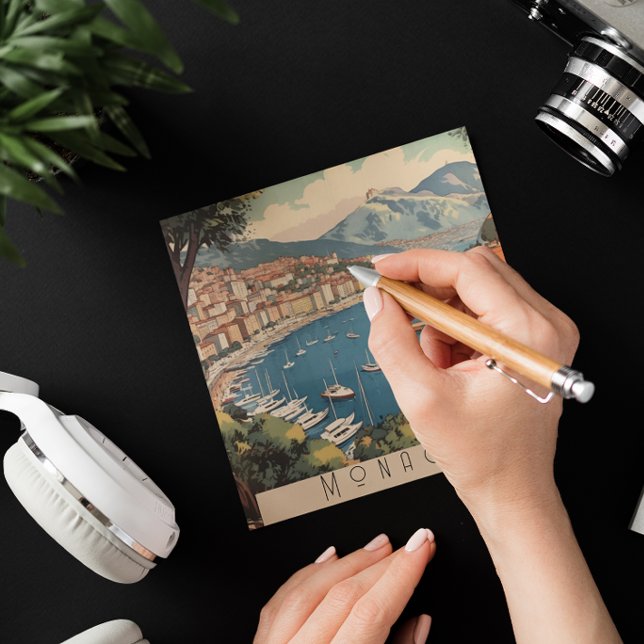 Vintage Travel Poster overlooking Monaco harbour (Creator Uploaded)