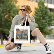 Vintage Travel Poster overlooking Monaco harbour