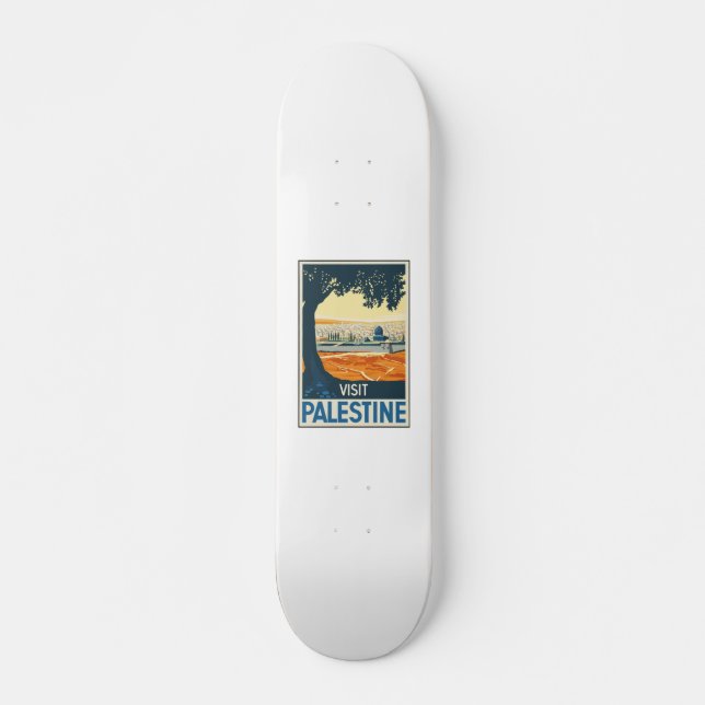 Vintage-Travel-Poster-Palestine Skateboard (Front)
