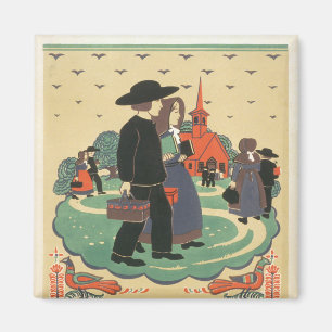 Vintage Travel Poster Promoting Pennsylvania Magnet