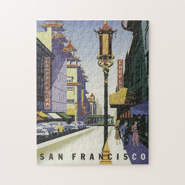 Vintage Travel Poster San Francisco  Jigsaw Puzzle (Vertical)
