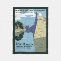 Vintage Travel Poster Showing Fort Marion