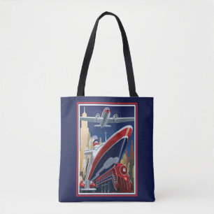 Vintage Travel Poster Tote Bag
