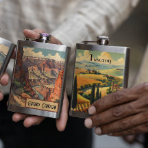 Vintage Travel Poster Tuscany countryside