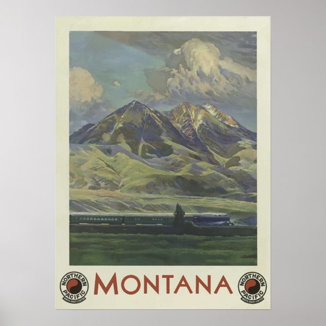 Vintage Travel Poster - United States Montana (Front)