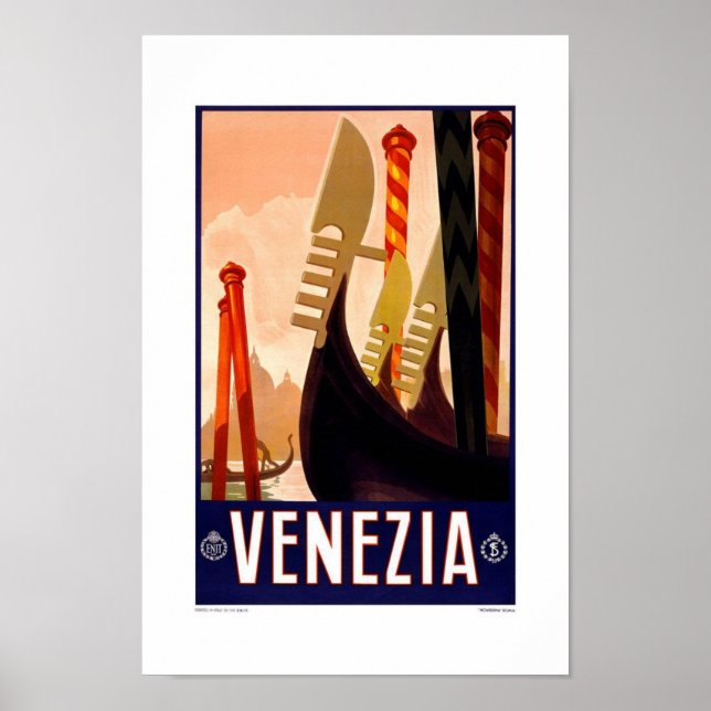 Vintage Travel Poster Venice 2 (Front)
