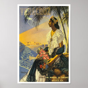 Vintage Travel Poster Veracruz