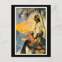 Vintage travel poster, Veracruz, Mexico,