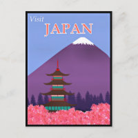 Vintage travel poster, Visit Japan