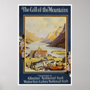 Vintage Travel Posters - Glacier National Park