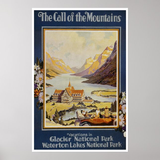 Vintage Travel Posters - Glacier National Park (Front)