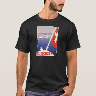 Vintage Travel Posters: Lake Zurich Switzerland T-Shirt