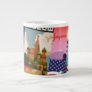 Vintage Travel Posters Large Coffee Mug