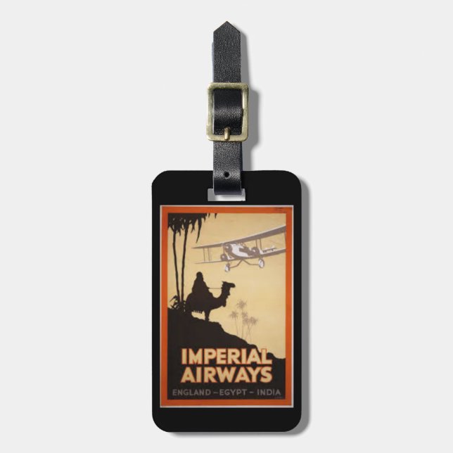 VINTAGE TRAVEL POSTERS - LUGGAGE TAG (Front Vertical)