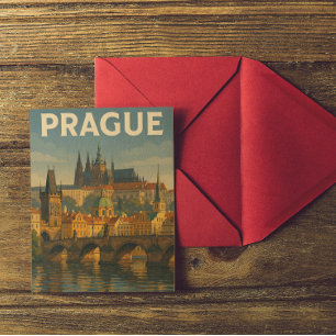 Vintage Travel Prague Czech Republic  Postcard