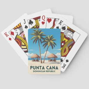 Vintage Travel Punta Cana Dominican Republic Retro Playing Cards