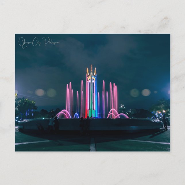 Vintage travel Quezon City Philippines city retro  Postcard (Front)