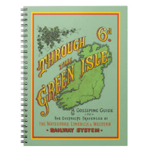 Vintage Travel Railroad Tourist Guide to Ireland Notebook