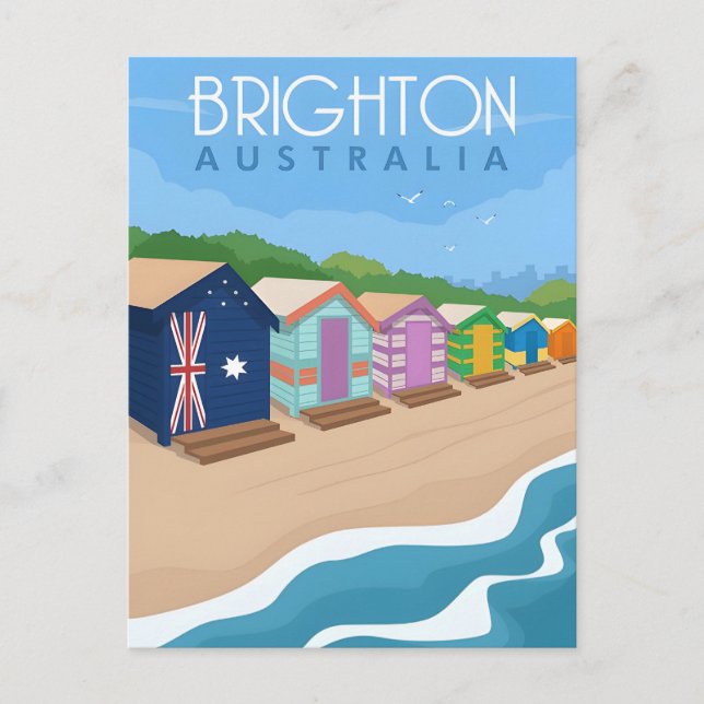 vintage travel retro Brighton Australia australie Postcard (Front)