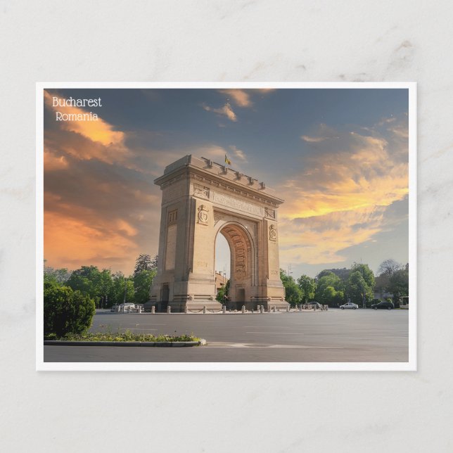 vintage travel retro bucharest Romania Roumanie  Postcard (Front)