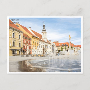vintage travel retro Maribor Slovenia Slovénie Postcard