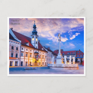 vintage travel retro Maribor Slovenia Slovénie Postcard