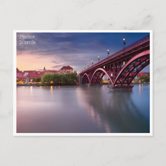 vintage travel retro Maribor Slovenia Slovénie Postcard (Front)