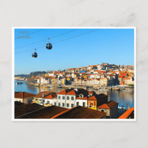 vintage travel retro Porto Portugal tourism Postcard