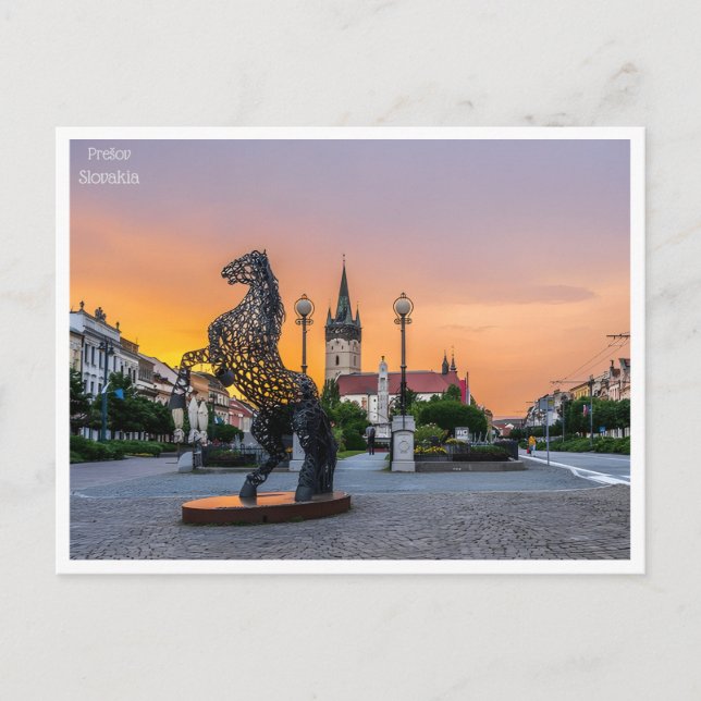 vintage travel retro Prešov Slovakia Slovaquie Postcard (Front)