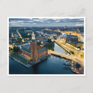 vintage travel retro Stockholm Sweden Suède Postcard