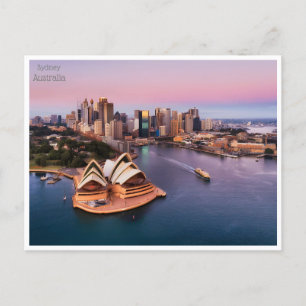 vintage travel retro Sydney Australia australie Postcard