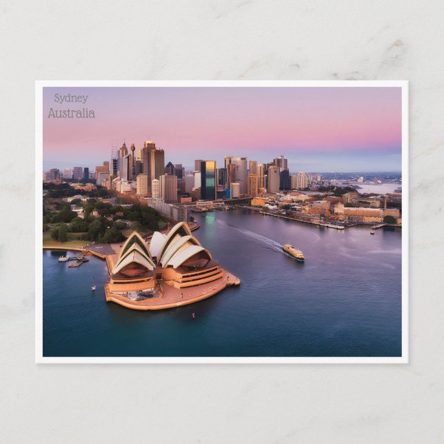 vintage travel retro Sydney Australia australie Postcard (Front)