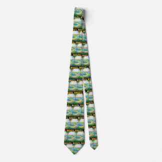 Vintage Travel Rio de Janeiro Brazil Coastal Beach Tie
