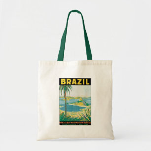 Vintage Travel Rio de Janeiro Brazil Coastal Beach Tote Bag