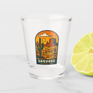 Vintage Travel Saguaro National Park Arizona Retro Shot Glass