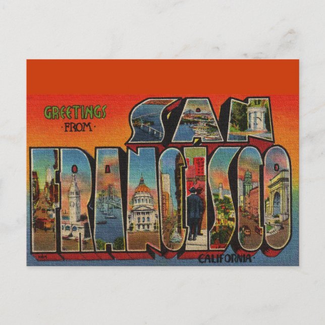 Vintage Travel San Francisco Postcard (Front)