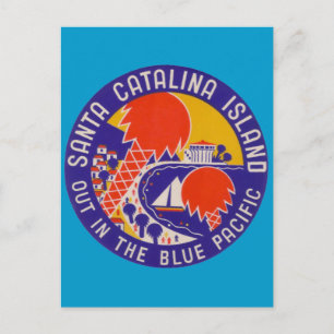 Vintage Travel - Santa Catalina Island Postcard