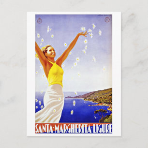 Vintage Travel Santa Margherita Ligure Italy Postcard