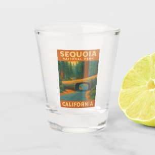 Vintage Travel Sequoia National Park California Shot Glass