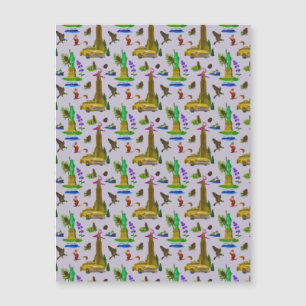 Vintage Travel Skyline New York Liberty Autumn