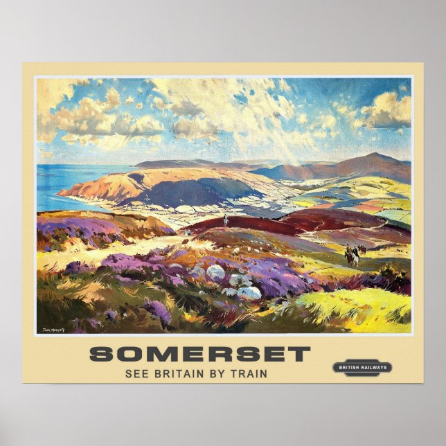 Vintage Travel,Somerset Poster (Front)