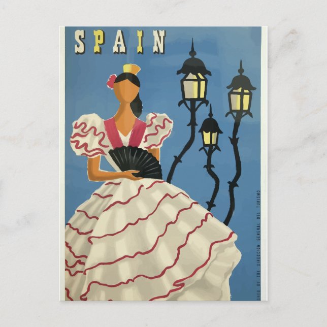 Vintage Travel Spain Postcard (Front)