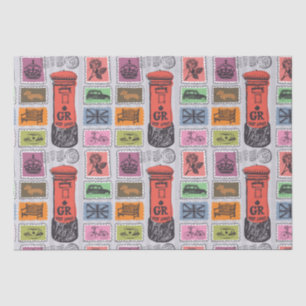 Vintage Travel/Stamps Tissue Paper