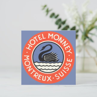 Vintage Travel, Swan Bird Hotel Monney Switzerland