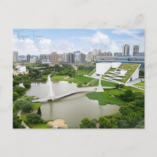 vintage travel Taoyuan Taiwan vacation city Postcard (Front)