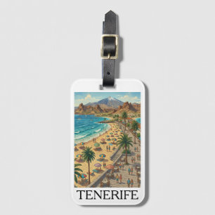 Vintage Travel Tenerife Canary Islands Spain  Luggage Tag